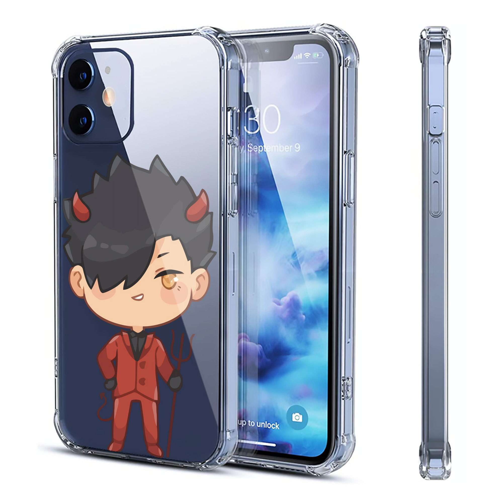 （画像用） ハイキュー!! Haikyu!! 【iPhone 12シリーズ対応】透明スマホケース（クリアソフトケース）